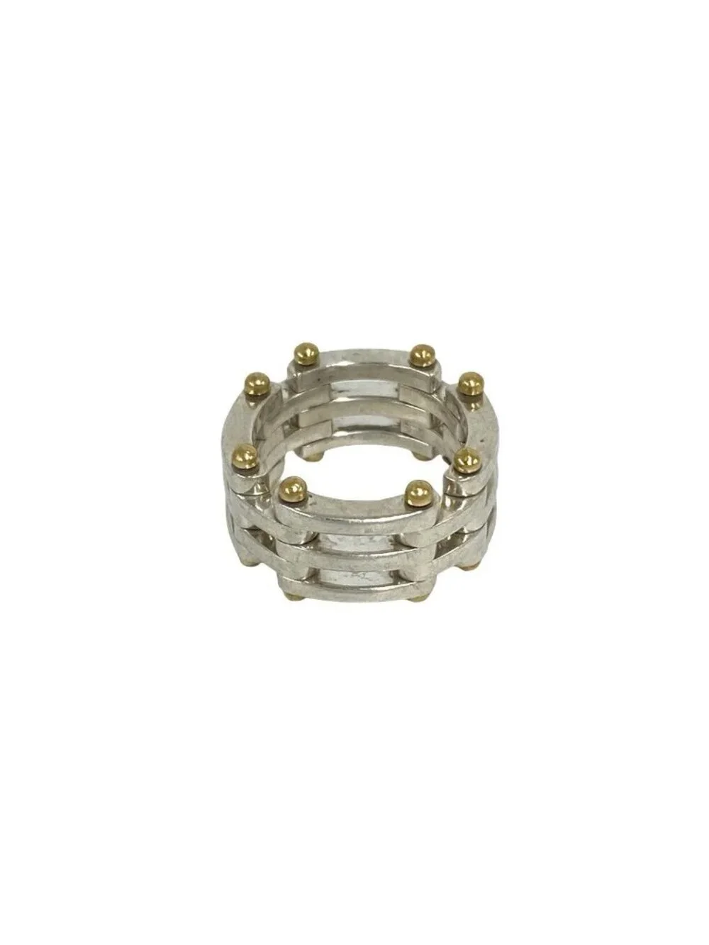Tiffany & Co Gate Ring 925 Sterling Silver Gold 18K
